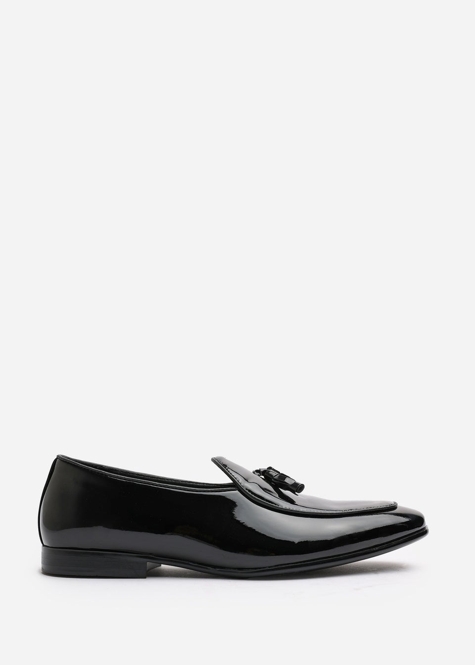 Where's That From Finley Black Patent Tassel Loafer Dress Shoes