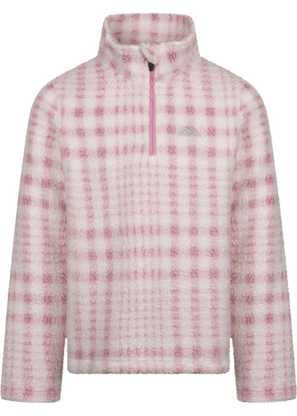 Trespass Kids Pale Pink Booker AT200 Half Zip Fleece Top (2-12yrs)