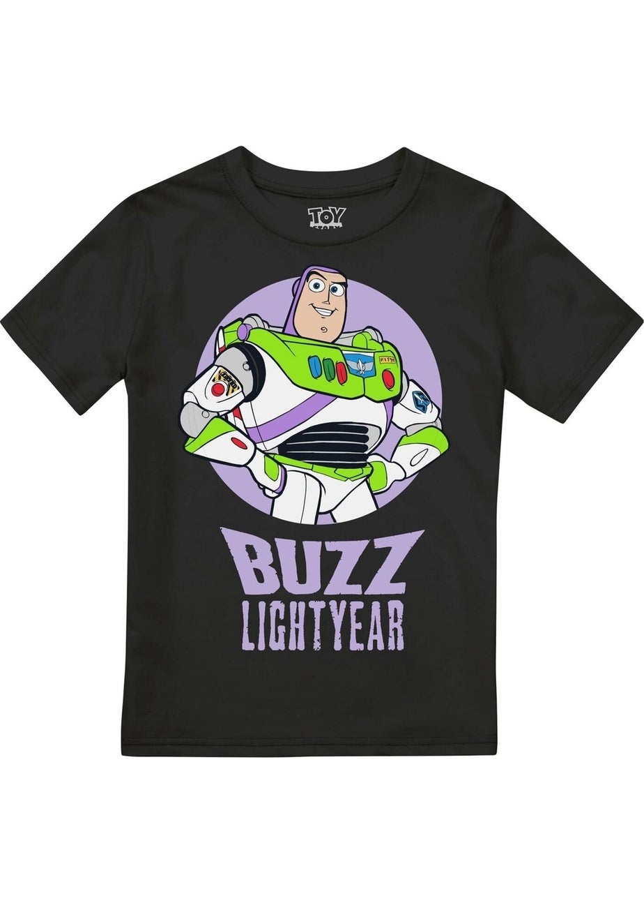Toy Story Boys Black Buzz Lightyear T-Shirt (3-8yrs)