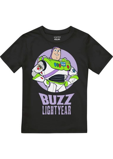 Toy Story Boys Black Buzz Lightyear T-Shirt (3-8yrs)