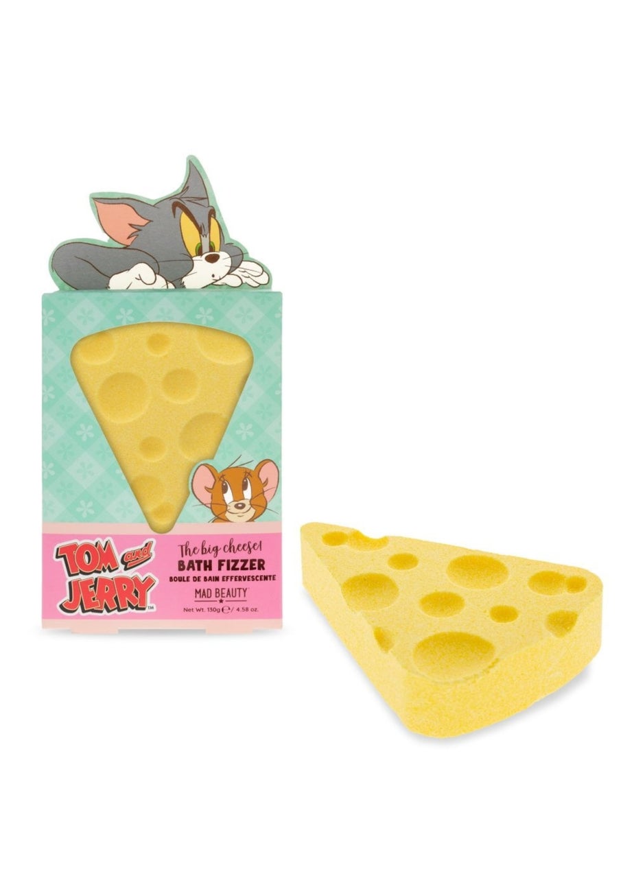 Tom & Jerry Grey Sleep Mask & Body Puff Bundle With Cheese Bath Fizzer