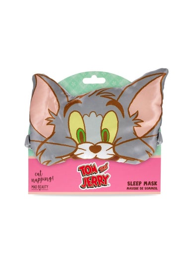 Tom & Jerry Grey Sleep Mask & Body Puff Bundle With Cheese Bath Fizzer