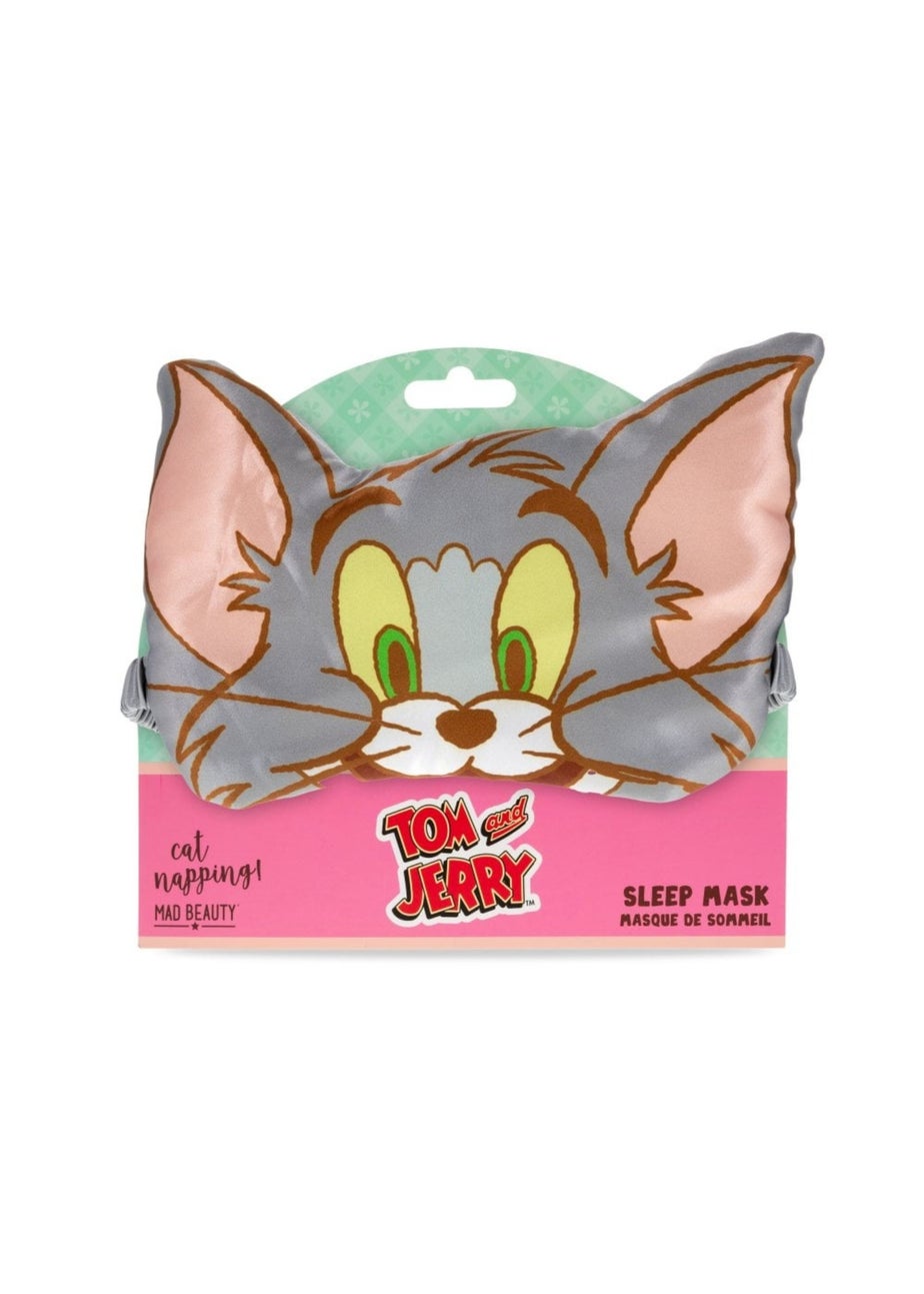 Tom & Jerry Grey Sleep Mask & Body Puff Bundle With Cheese Bath Fizzer