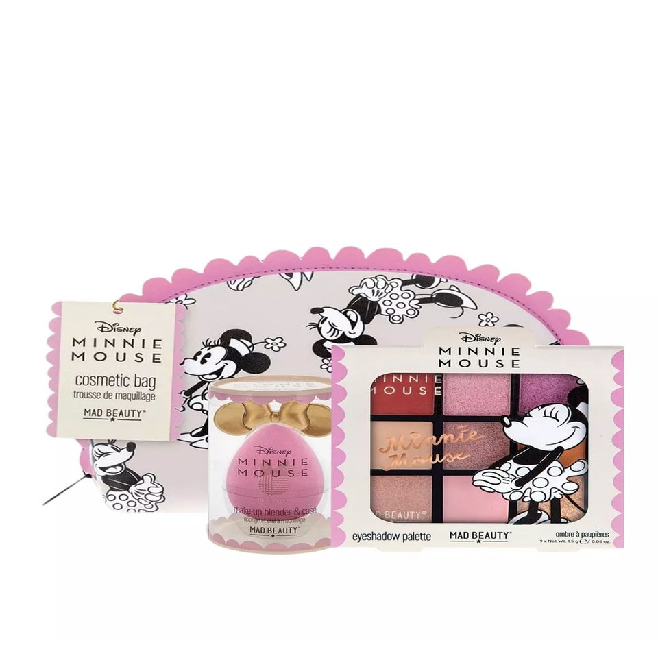 Minnie Mouse Pink Beauty Blender Palette & Cosmetic Pouch