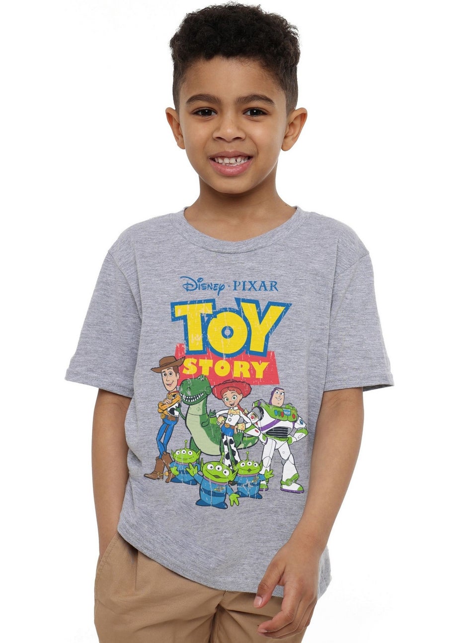 Toy Story Boys Grey Group T-Shirt (3-13yrs)