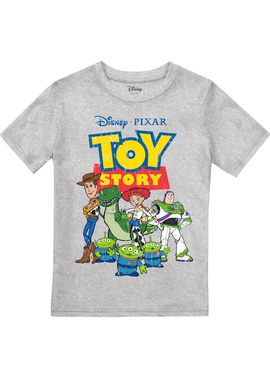 Toy Story Boys Grey Group T-Shirt (3-13yrs)