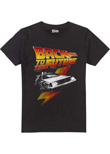 Back To The Future Black Retro T-Shirt