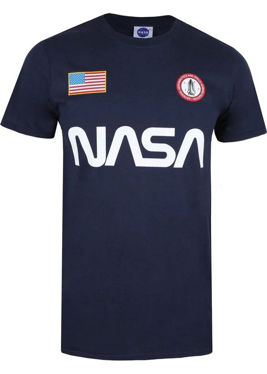 Nasa Navy Badge Cotton T-Shirt