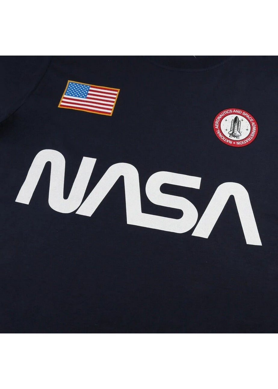 Nasa Navy Badge Cotton T-Shirt