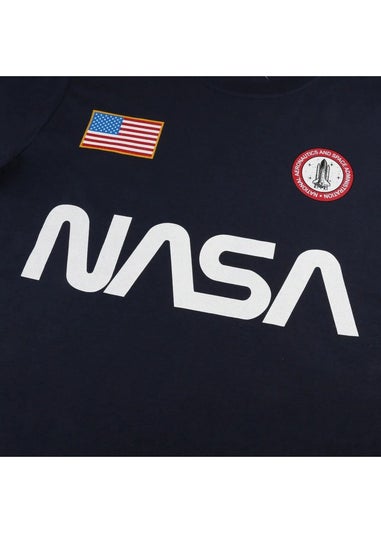Nasa Navy Badge Cotton T-Shirt
