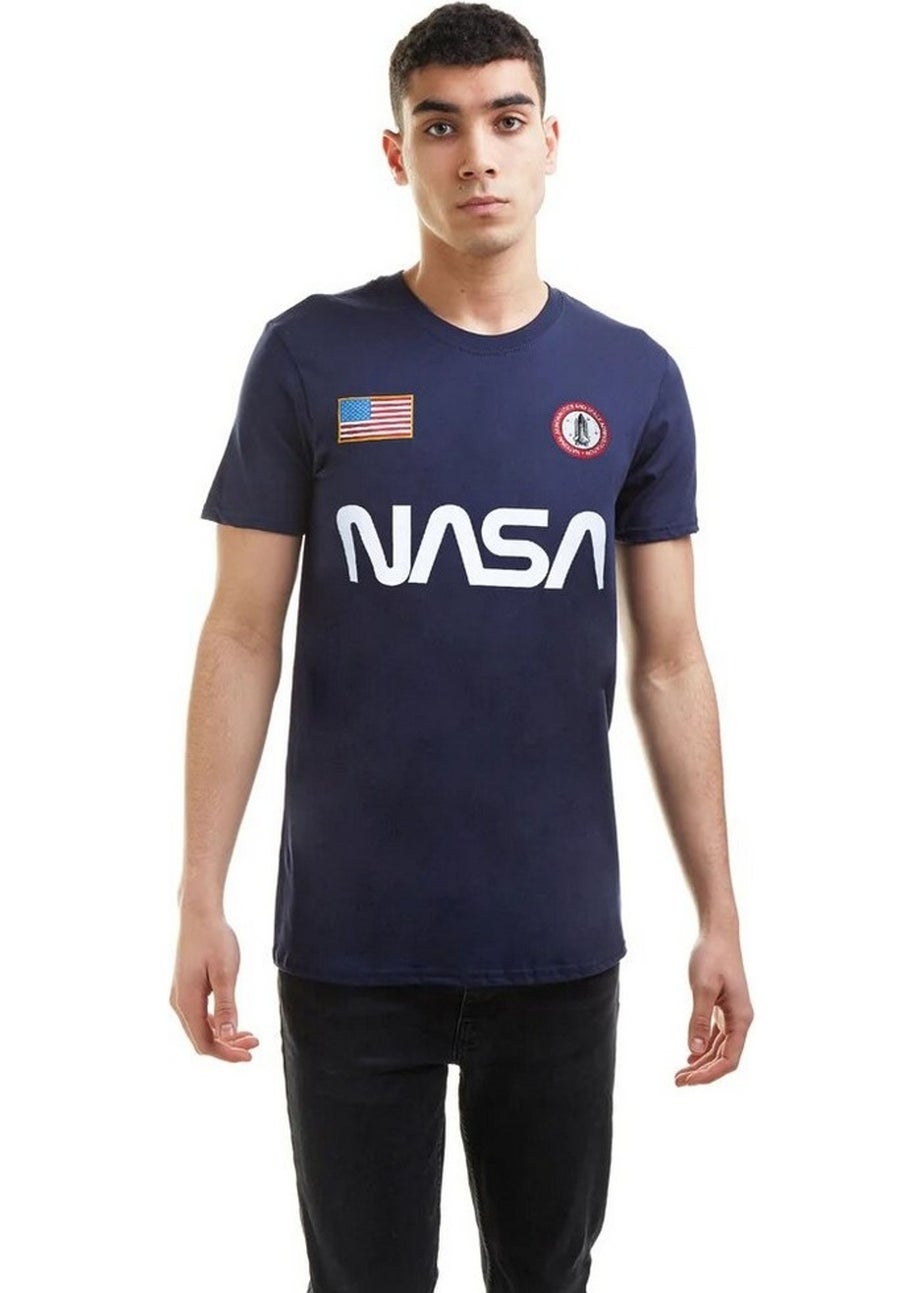 Nasa Navy Badge Cotton T-Shirt