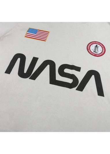 Nasa Natural Badge Cotton T-Shirt