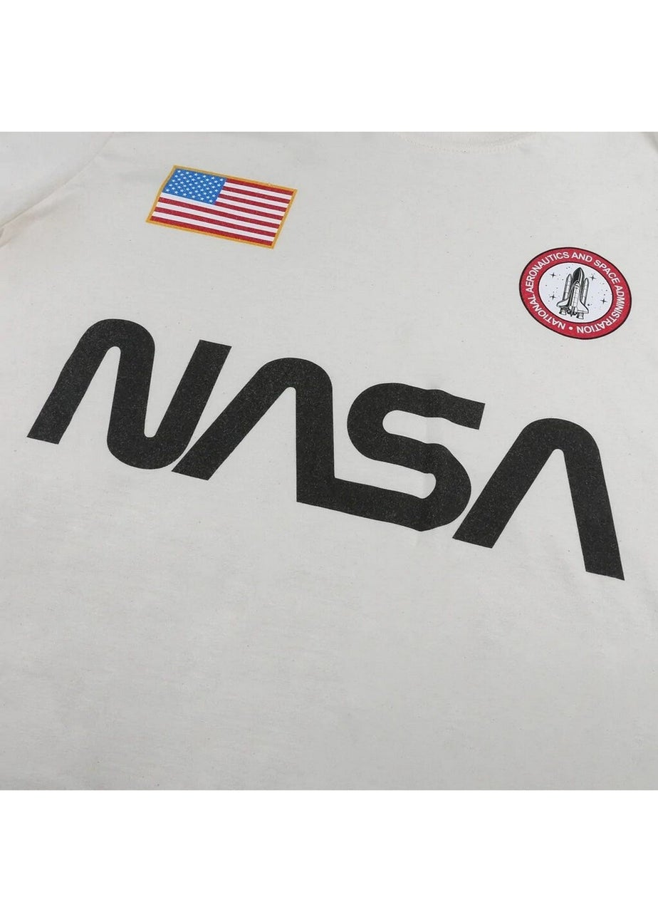 Nasa Natural Badge Cotton T-Shirt