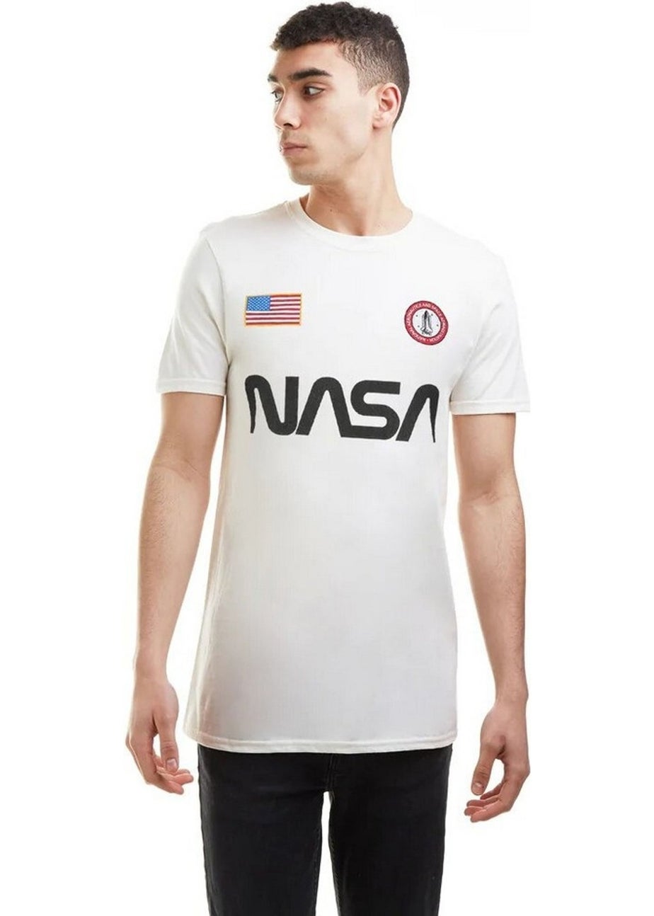 Nasa Natural Badge Cotton T-Shirt