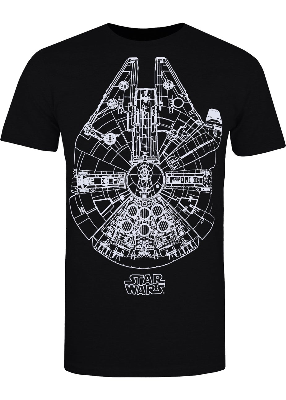 Star Wars Black Millennium Falcon T-Shirt