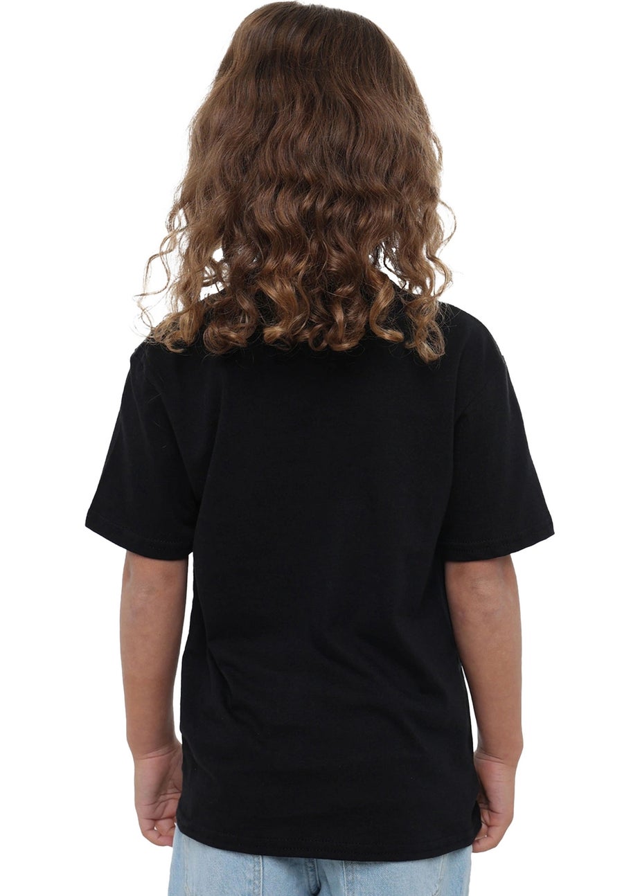 Disney Kids Black Minnie Mouse Heart Ears Silhouette Valentine`s Day T-Shirt (3-13yrs)