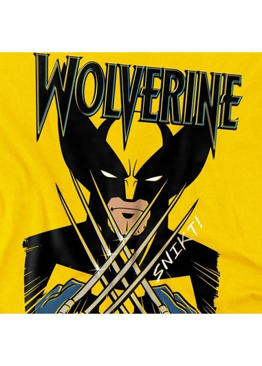 Marvel Kids Yellow X-Men Wolverine Action Shot T-Shirt (3-13yrs)