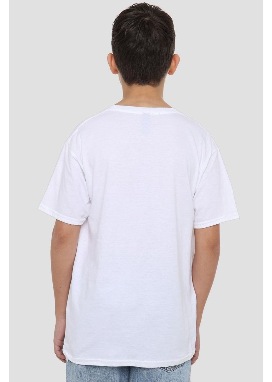 Disney Kids White Mickey Mouse Heart Ears Silhouette Valentine`s Day T-Shirt (3-13yrs)