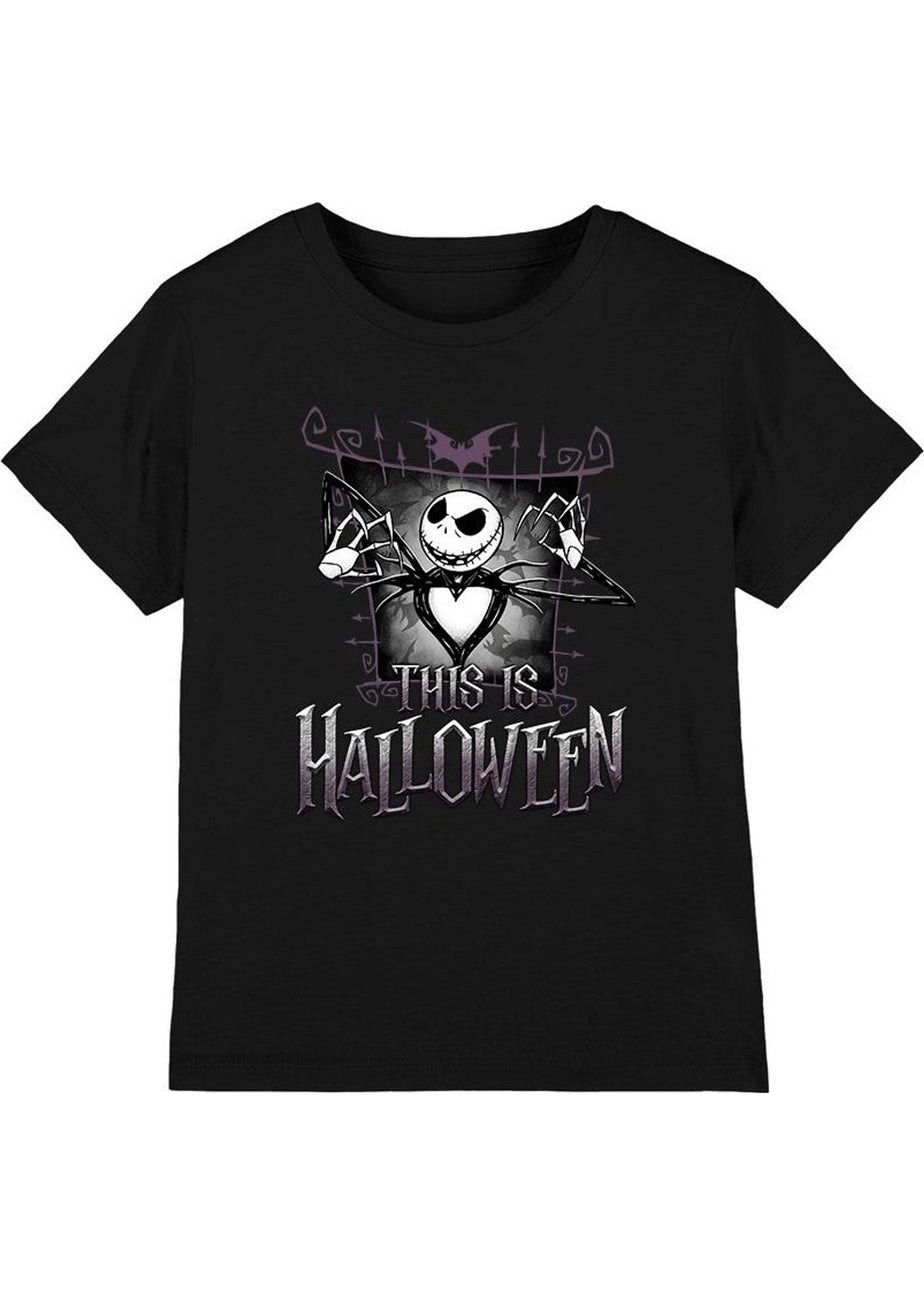Disney The Nightmare Before Christmas Kids Black This Is Halloween Jack T-Shirt (3-13yrs)