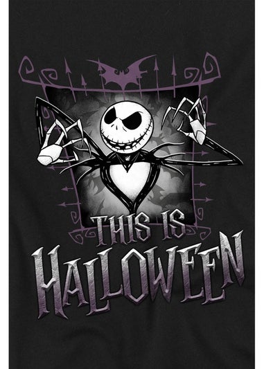 Disney The Nightmare Before Christmas Kids Black This Is Halloween Jack T-Shirt (3-13yrs)