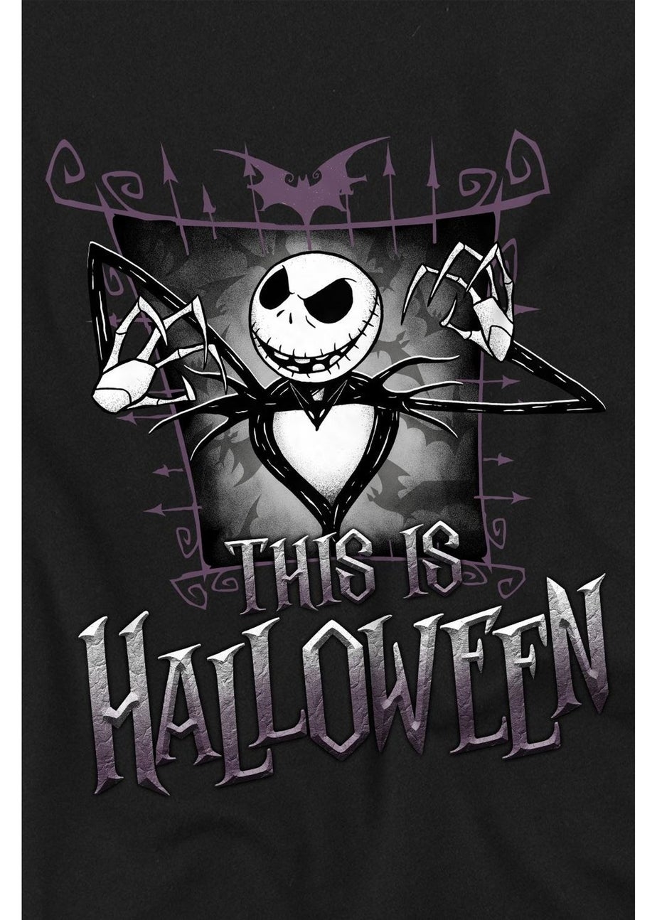 Disney The Nightmare Before Christmas Kids Black This Is Halloween Jack T-Shirt (3-13yrs)