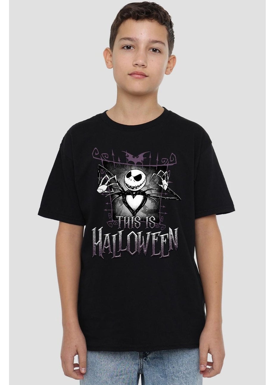 Disney The Nightmare Before Christmas Kids Black This Is Halloween Jack T-Shirt (3-13yrs)