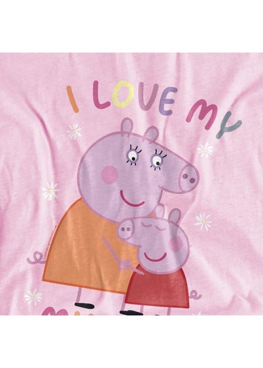 Peppa Pig Kids Pink I Love My Mummy T-Shirt (3-13yrs)