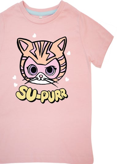Disney SuperKitties Supurr Girls Pink Graphic Pyjamas (3-8 Years)