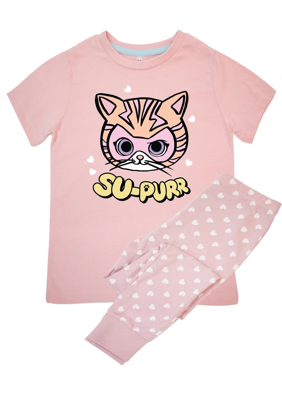 Disney SuperKitties Supurr Girls Pink Graphic Pyjamas (3-8 Years)