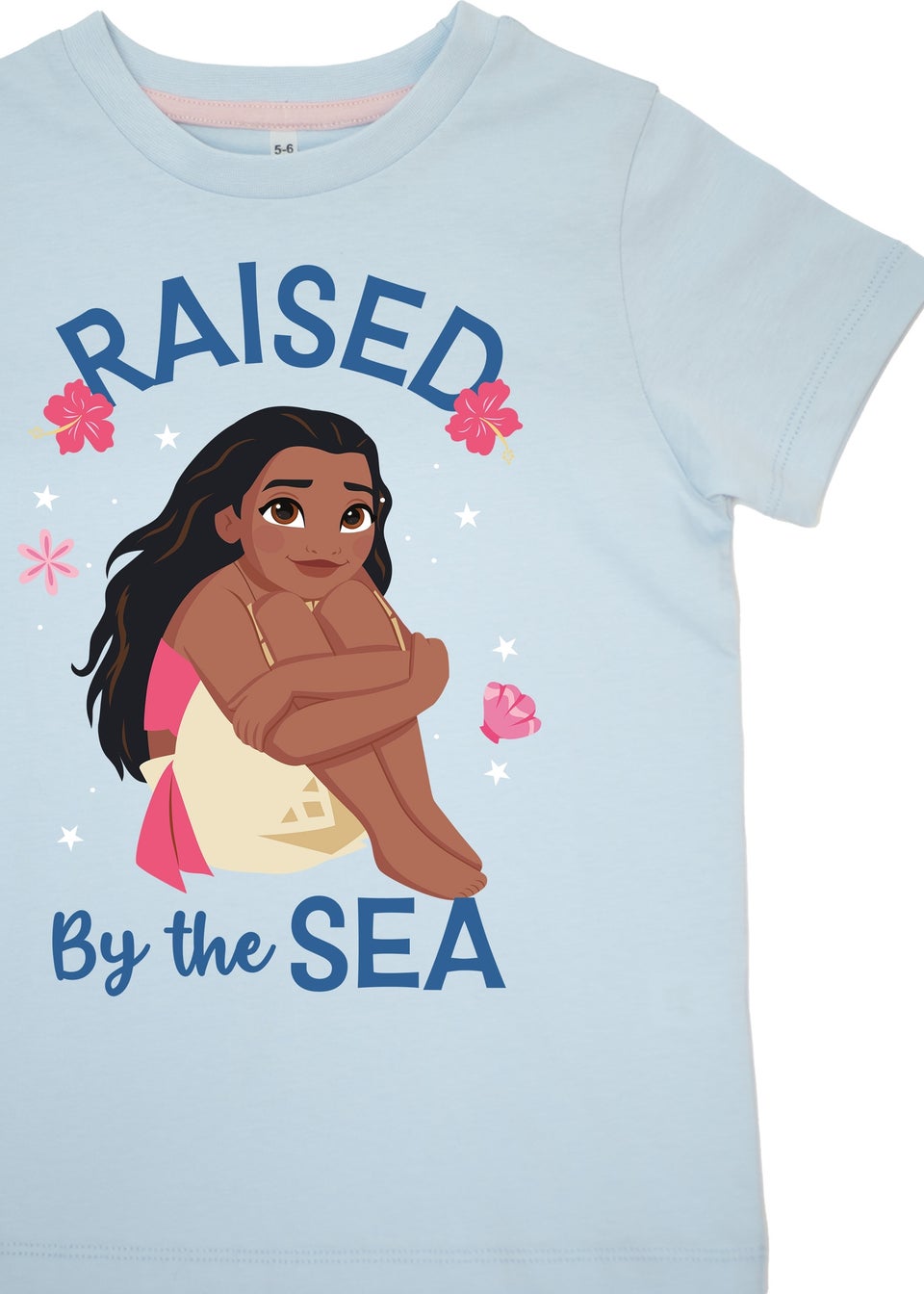 Disney Moana Raised By The Sea Girls Blue Graphic Pyjamas (3-8 Years)