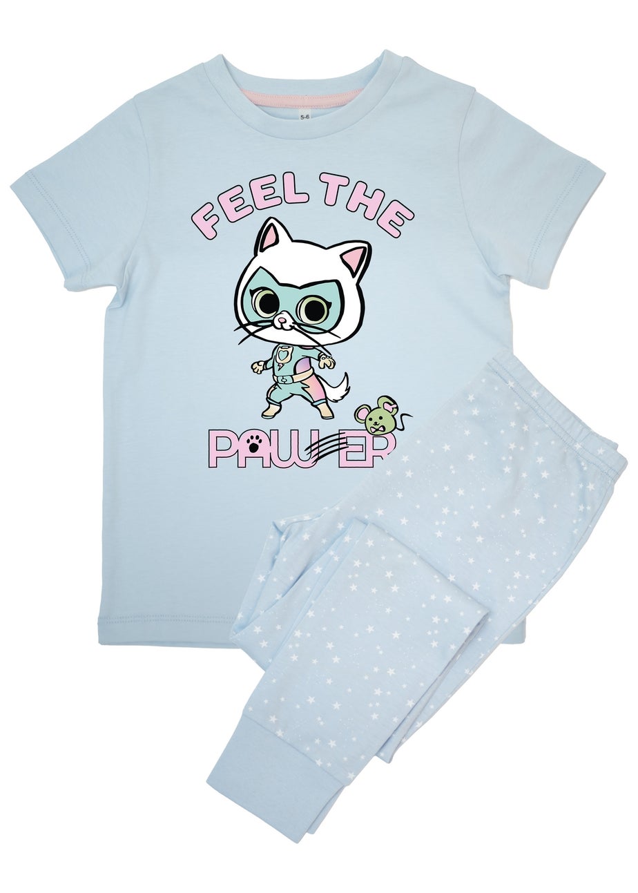 Disney SuperKitties Feel The Pawer Girls Blue Graphic Pyjamas (3-8 Years)