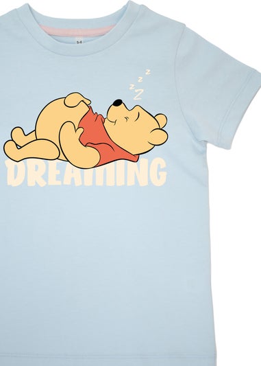 Disney Winnie The Pooh Dreaming Girls Blue Graphic Pyjamas (3-8 Years)