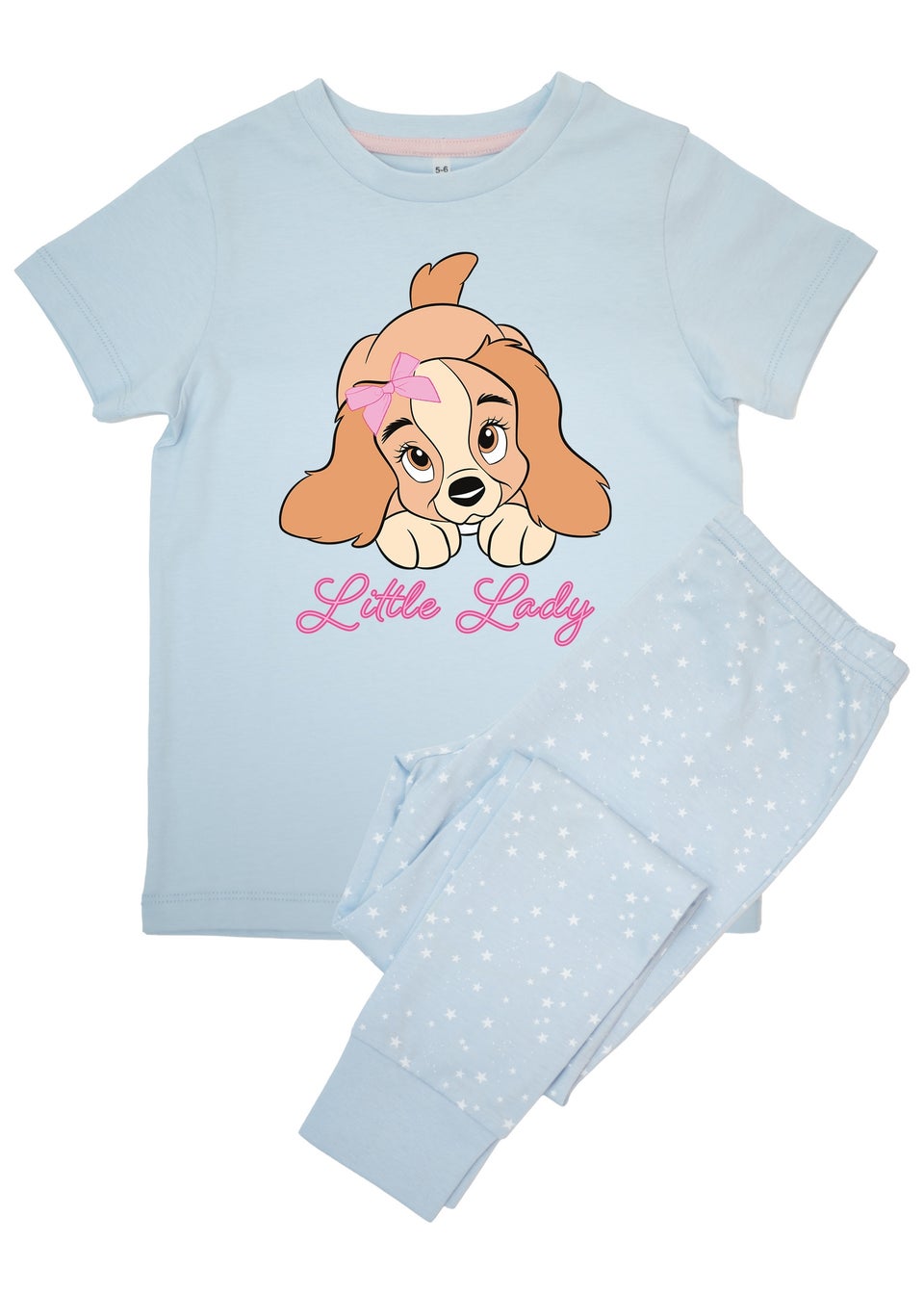 Disney The Lady & The Tramp Little Lady Girls Blue Graphic Pyjamas (3-8 Years)