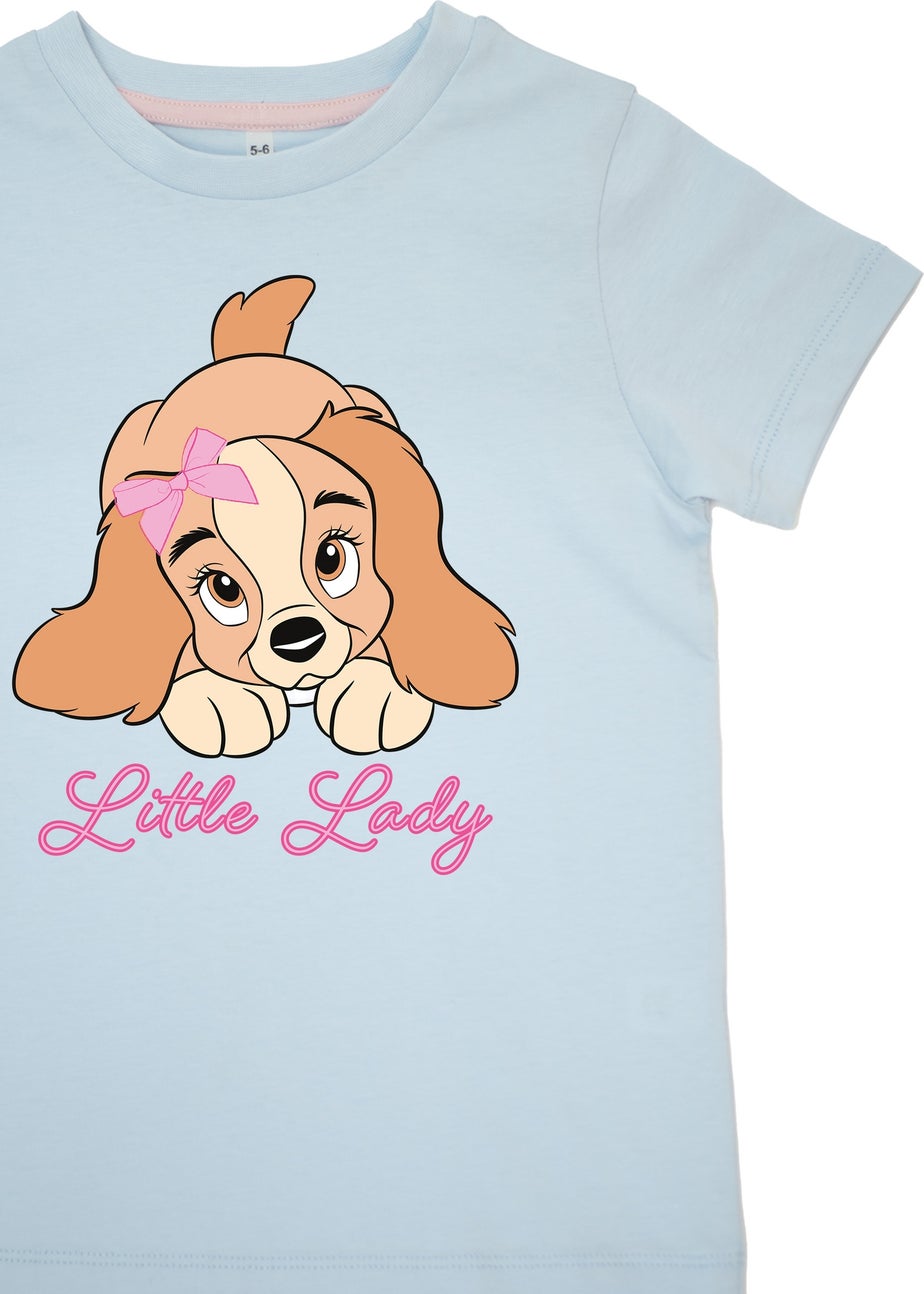 Disney The Lady & The Tramp Little Lady Girls Blue Graphic Pyjamas (3-8 Years)