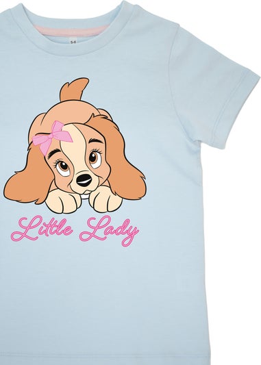 Disney The Lady & The Tramp Little Lady Girls Blue Graphic Pyjamas (3-8 Years)