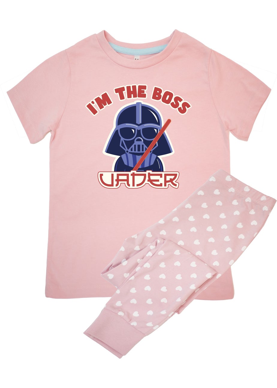 Star Wars I'm The Boss Girls Pink Graphic Pyjamas (3-8 Years)
