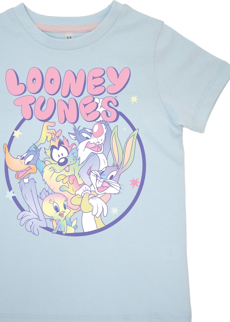 Looney Tunes Pastels Group Girls Blue Pyjamas (3-8 Years)