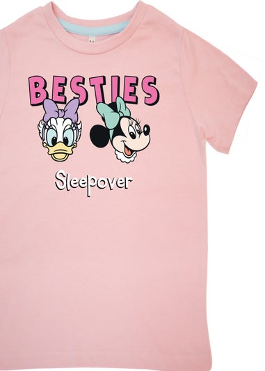 Disney Minnie Mouse Bestie Sleepover Girls Pink Graphic Pyjamas (3-8 Years)