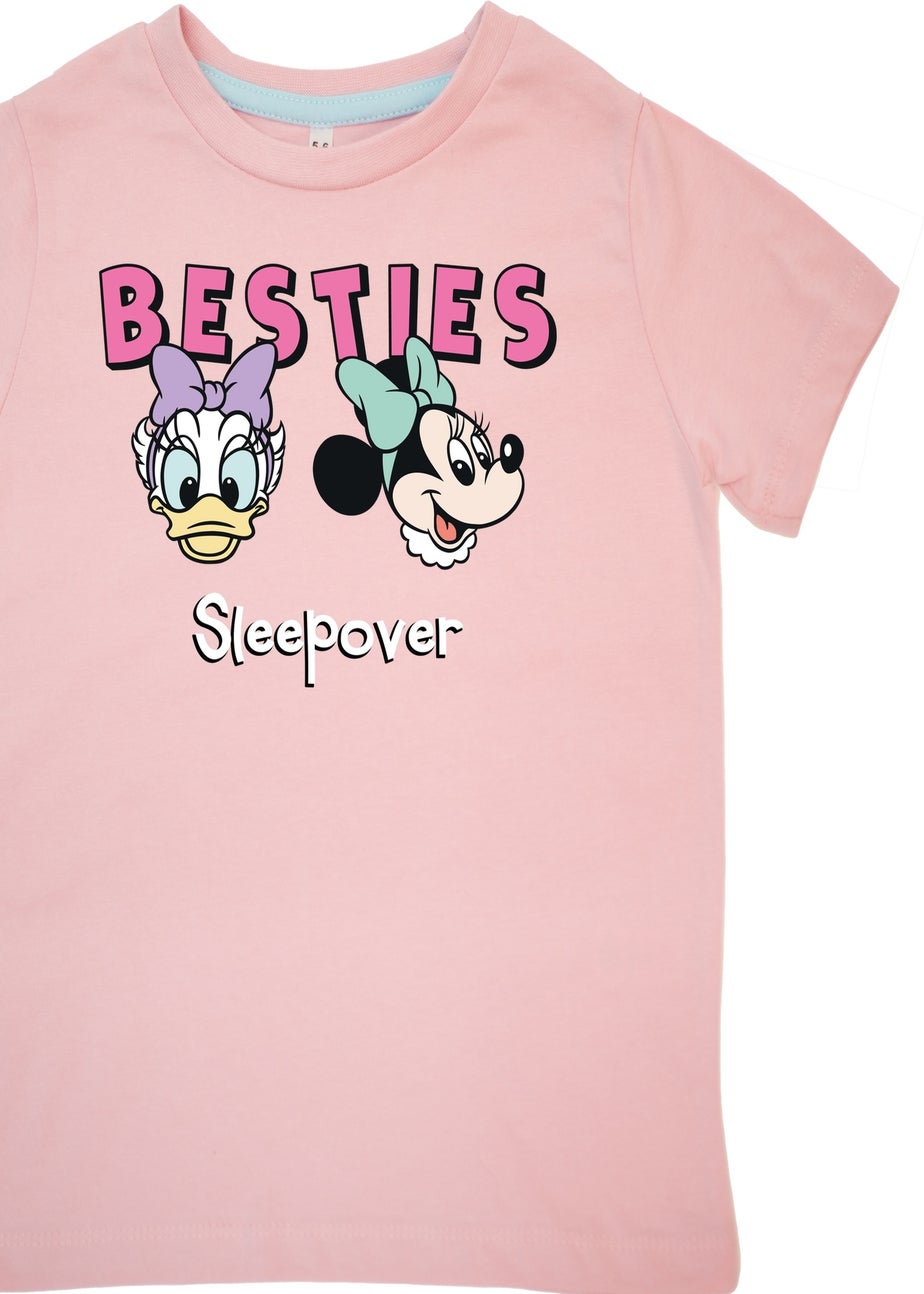 Disney Minnie Mouse Bestie Sleepover Girls Pink Graphic Pyjamas (3-8 Years)