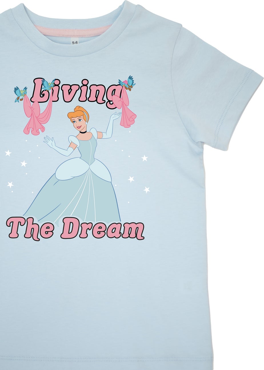 Disney Princess Living The Dream Girls Blue Graphic Pyjamas (3-8 Years)