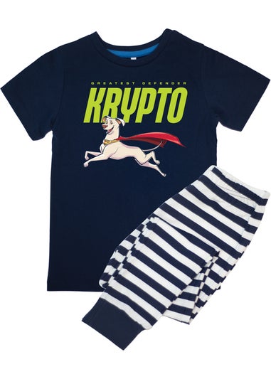 Ada & Ted DC Comics Super Pets Krypto Dog Boys Navy Graphic Pyjamas (3-8 Years)