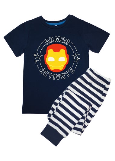 Marvel Iron-Man Armor Activate Boys Navy Graphic Pyjamas (3-8 Years)
