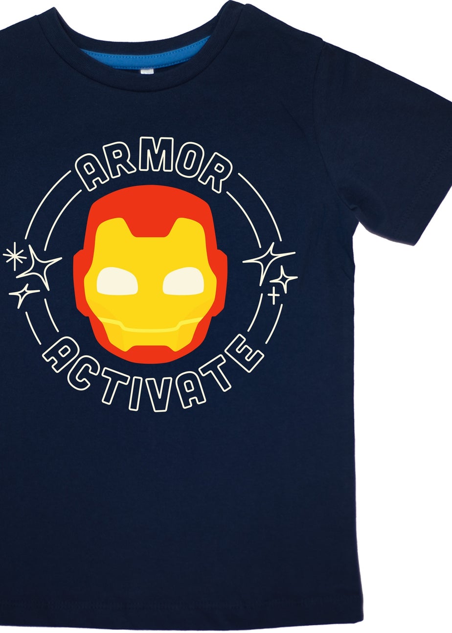 Marvel Iron-Man Armor Activate Boys Navy Graphic Pyjamas (3-8 Years)