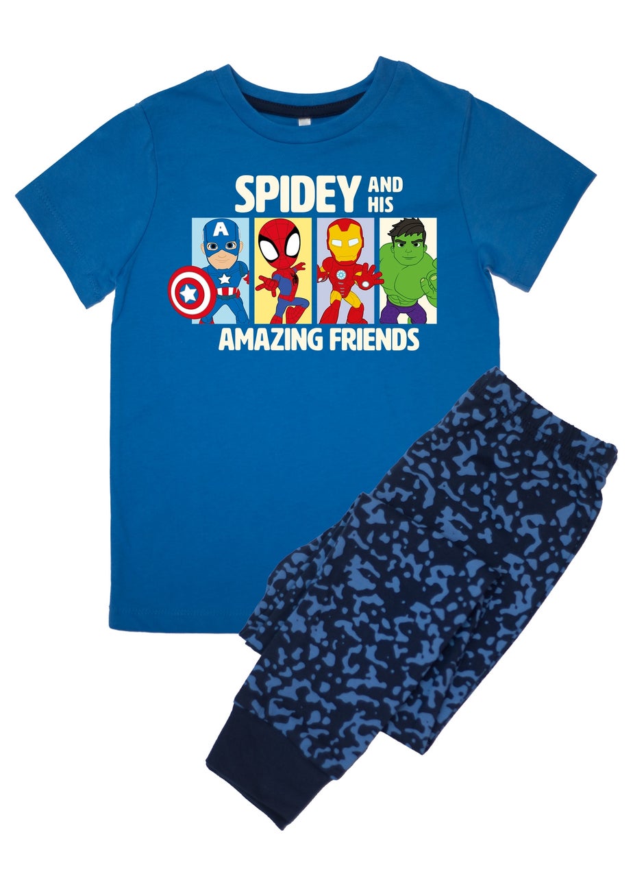 Marvel Spidey Amazing Friends Boys Blue Graphic Pyjamas (3-8 Years)