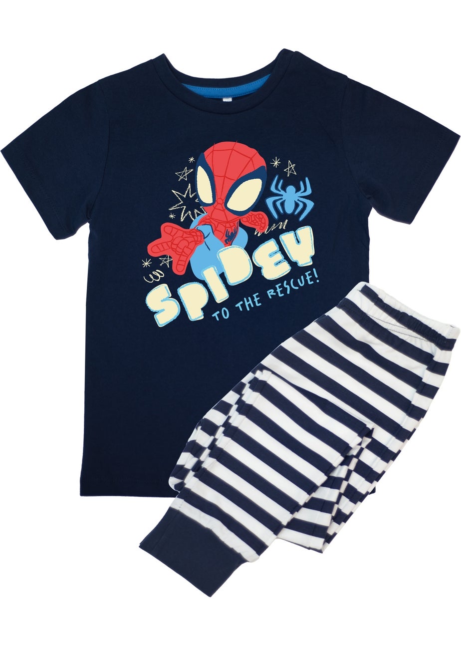 Marvel Spidey To The Rescue Boys Navy Graphic Pyjamas (3-8 Years)
