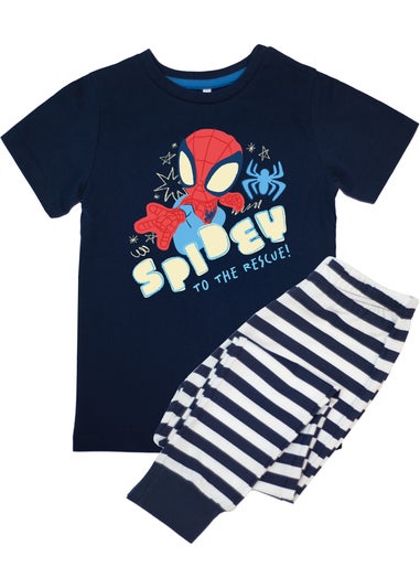 Marvel Spidey To The Rescue Boys Navy Graphic Pyjamas (3-8 Years)