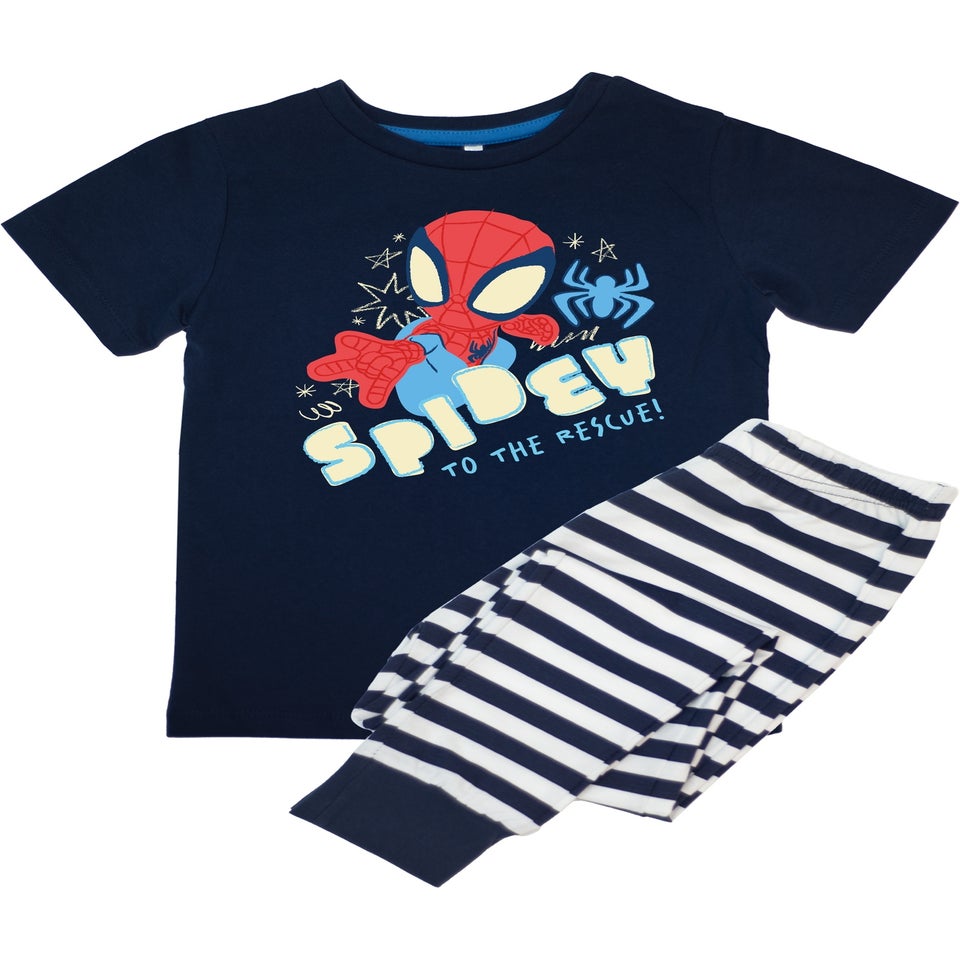 Marvel Spidey To The Rescue Boys Navy Graphic Pyjamas (3-8 Years)