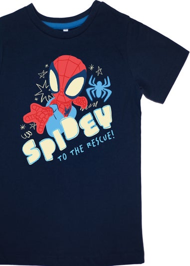 Marvel Spidey To The Rescue Boys Navy Graphic Pyjamas (3-8 Years)