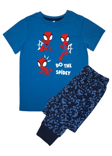 Marvel Do The Spidey Boys Blue Graphic Pyjamas (3-8 Years)