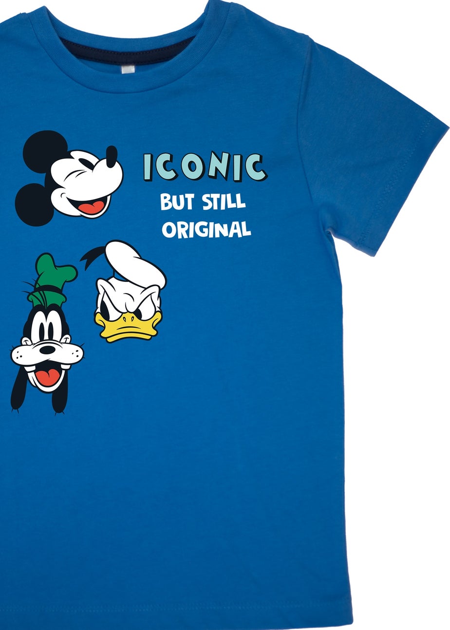 Disney Mickey Mouse Iconic Boys Blue Graphic Pyjamas (3-8 Years)